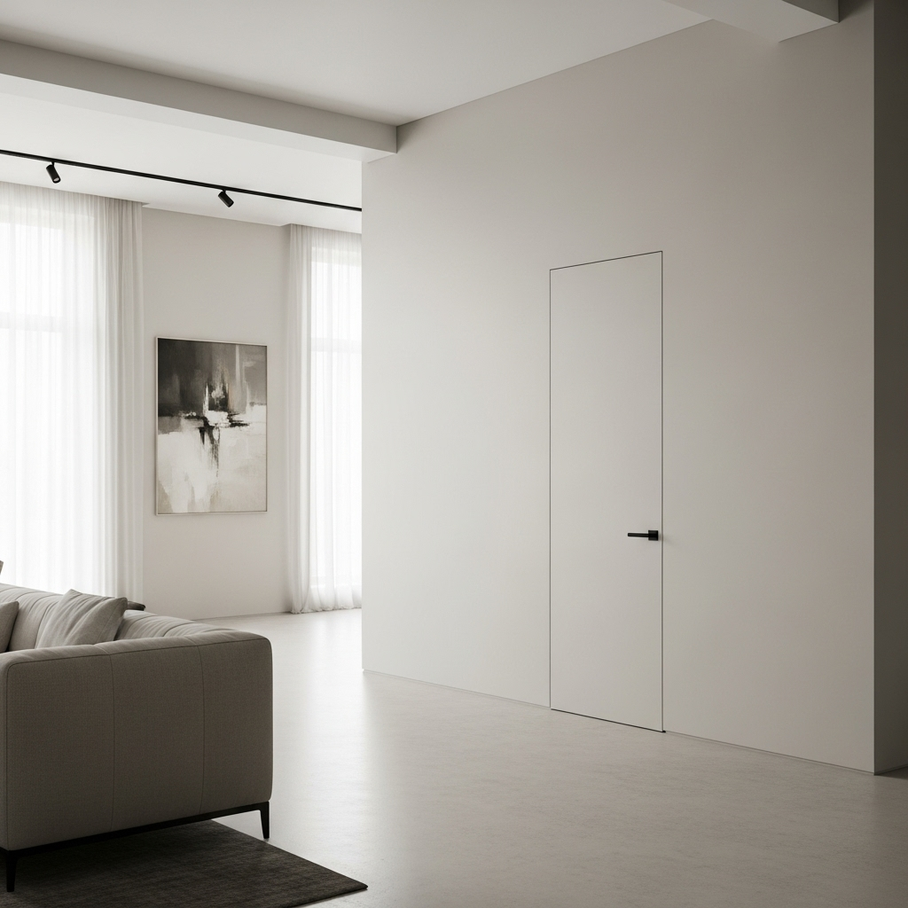 Interior project with concealed door system